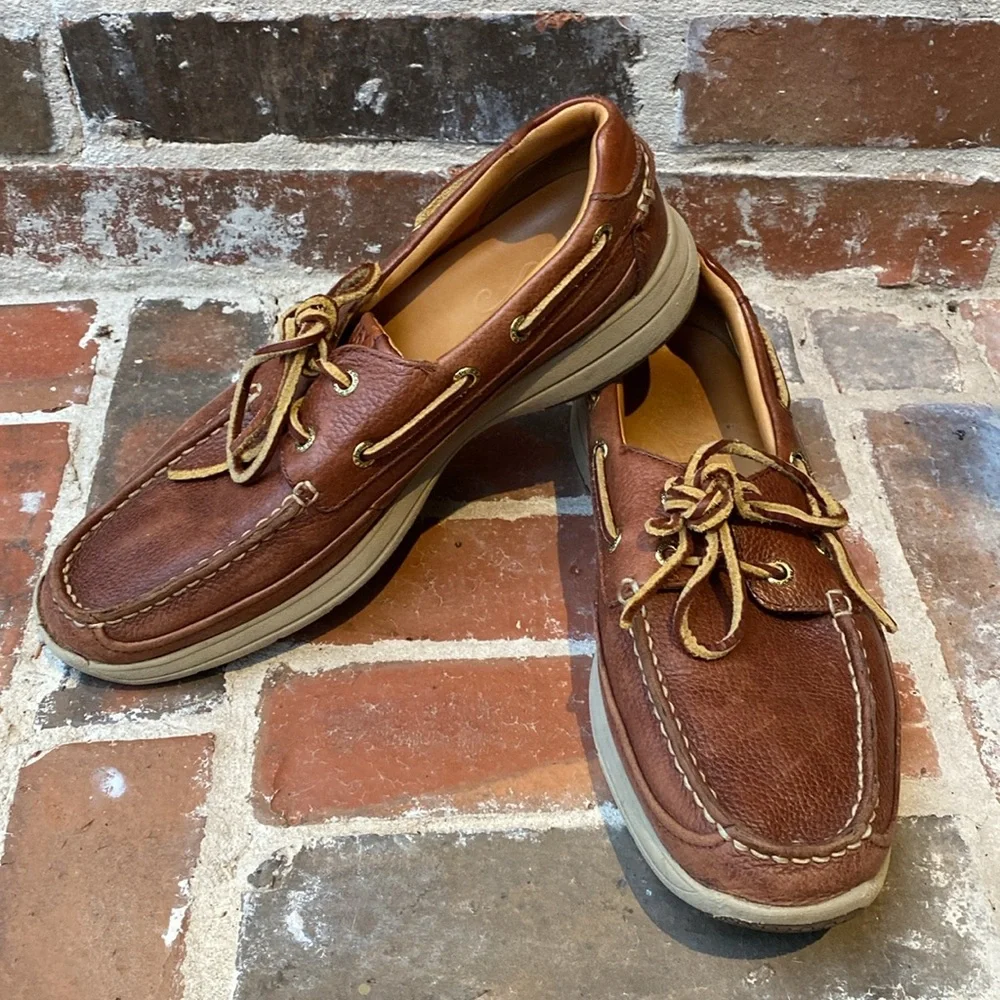 Sperry Men's Brown Leather Gold Cup 2-Eye Boat Shoes